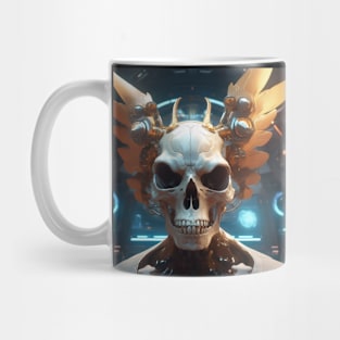 Gold Wing Skull Mug